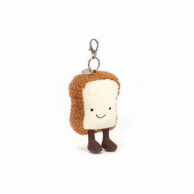 Jellycat Amuseables Toast Bag Charm New Zealand | VRXMA9478